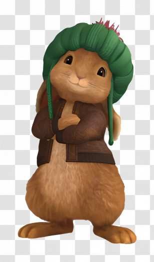 Benjamin Bunny - Cartoon Rabbit Wearing A Green Hat Transparent PNG