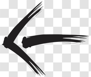 Arrow - Black Brush Stroke Art Transparent PNG