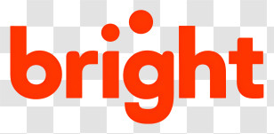 Bright Logo - Bright Red Text Logo Transparent PNG