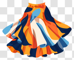 Skirt - Abstract Colorful Skirt Illustration Transparent PNG