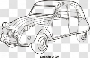 CitroÃ«n 2CV Classic Car Drawing - Motor Vehicle - Citroen Transparent PNG
