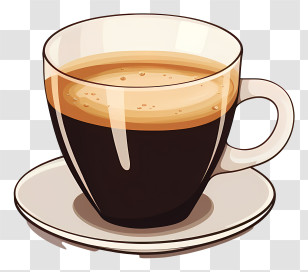Cup Of Coffee - Cup Of Coffee With Plate Transparent PNG