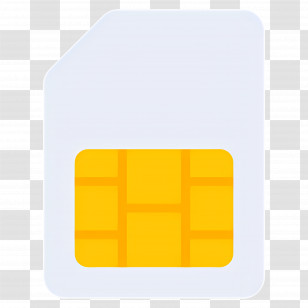Phone Memory - White SIM Card Icon Transparent PNG