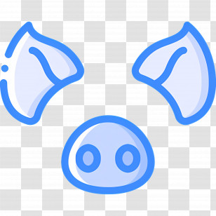 Pig Nose - Cartoon Pig Face Transparent PNG