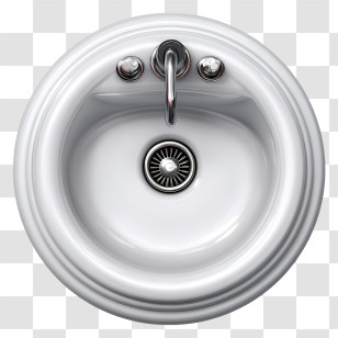 Sink Top View - White Bathroom Sink Transparent PNG