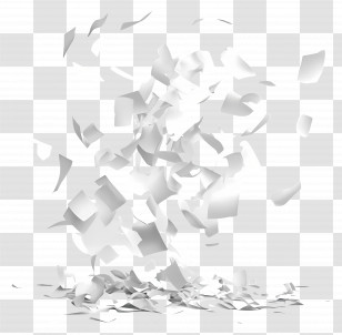 Paper Falling - White Confetti Celebration Transparent PNG