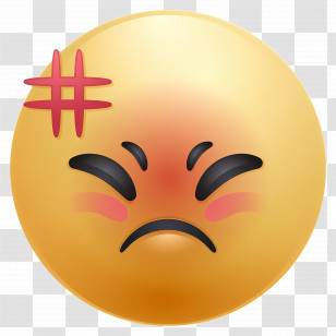 3d Emoji - Angry Emoji Face Illustration Transparent PNG