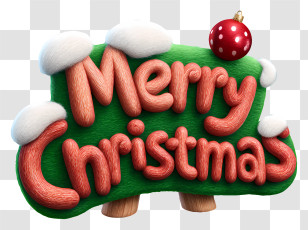 Merry Christmas Text - Merry Christmas Sign With Snow Transparent PNG