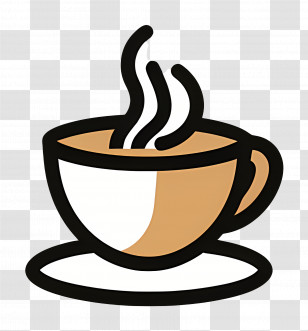 Coffee Logo - Cartoon Illustration Of A Hot Coffee Cup Transparent PNG