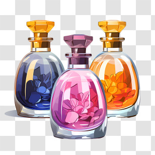 Perfume Bottle - Colorful Perfume Bottles Illustration Transparent PNG