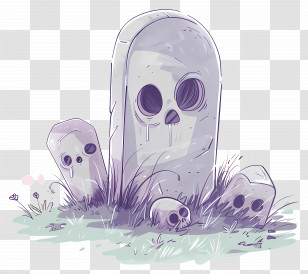 Grave - Gravestones With Skulls Transparent PNG