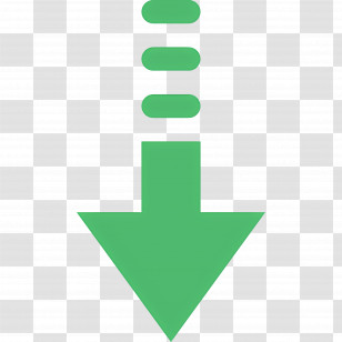 Arrow Down - Green Downward Arrow Icon For Directional Use Transparent PNG