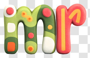 Mr Logo - Playful 'mr' 3D Lettering Transparent PNG
