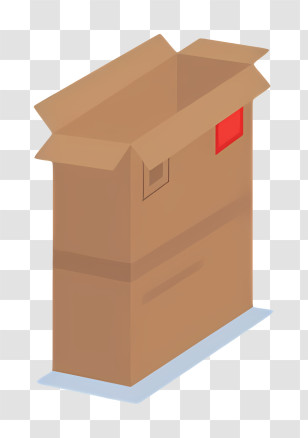 Box Mockup - Open Cardboard Box In A Simple Design Transparent PNG