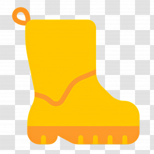 Rain Boot - Yellow Boot For Rainy Days Transparent PNG