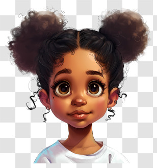 Black History Month - Charming Young Girl Illustration Transparent PNG