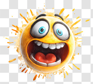 Crazy Emoji - Excited Emoji With Expression Transparent PNG
