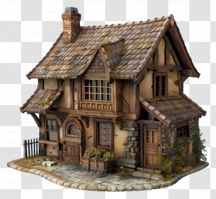 3d House - Rustic Cottage With A Quaint Charm Transparent PNG