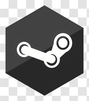 Steam Logo - Black And White Steam Logo Transparent PNG