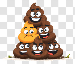 Pile Of Poo Emoji - Cartoon Poop Emoji Pile Transparent PNG
