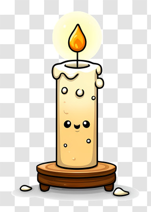 Candle Light - Cute Candle With A Warm Glow Transparent PNG