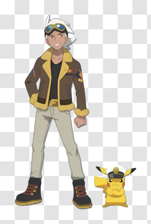 Friede Captain Pikachu - Animated Character With Pikachu Transparent PNG