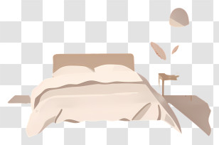 Bed Room Cartoon - Cozy Bed Illustration Transparent PNG