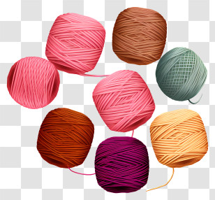 Wool Yarn - Colorful Yarn Balls For Knitting Projects Transparent PNG
