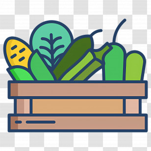 Harvest Box - Crate Of Vegetables Transparent PNG