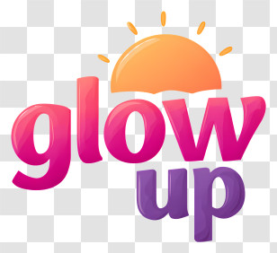 Glow Up Logo - Glow Up Sunrise Text Transparent PNG