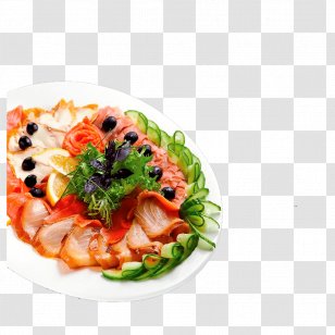 Sashimi Smoked Salmon Carpaccio Vegetarian Cuisine As Food - Appetizer - Plate Transparent PNG