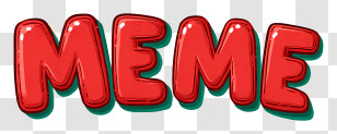 Word Meme - Bold Meme Text Design Transparent PNG