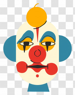 Clown Head - Colorful Clown Face Transparent PNG