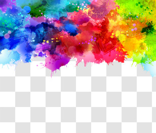 Background - Colorful Abstract Ink Splash Painting Transparent PNG
