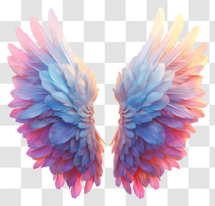 Angel Wings - Colorful Fantasy Wings Transparent PNG