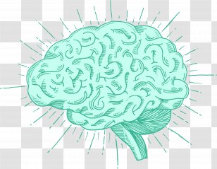 Fondren Library Agy Information Archive - Silhouette - Cartoon Hand-painted Green Brain Transparent PNG