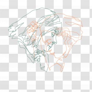 Drawing Line Art Ear Sketch - Flower - Heart Transparent PNG