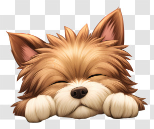 Anime Napping Dog - Sleeping Dog Illustration Transparent PNG