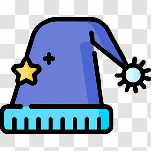 Sleeping Cap - Blue Sleeping Hat With Star Transparent PNG