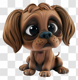 3d Dog - Adorable Cartoon Dog Illustration Transparent PNG