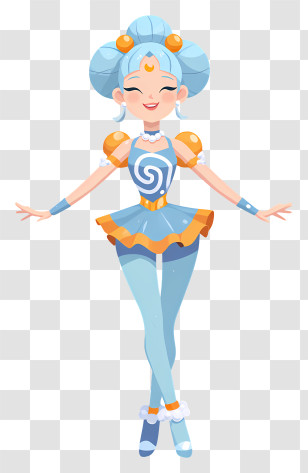 Pallapalla From Sailor Moon - Blue Ballerina Cartoon Character Transparent PNG