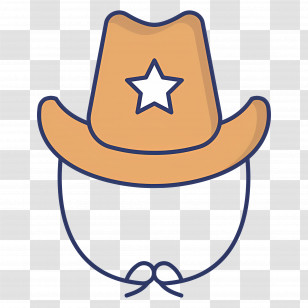 Cowboy Hat - Cowboy Hat With Star Transparent PNG