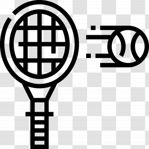 Tennis Racket - Tennis Racket And Ball In Action Transparent PNG