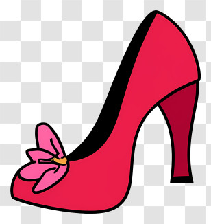 Red High Heeled Shoe - Elegant High Heel Shoe Transparent PNG