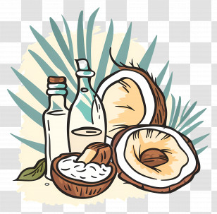 Coconut Oil - Coconut And Coconut Products Transparent PNG