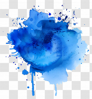 Blue Background - Abstract Blue Watercolor Splash Transparent PNG