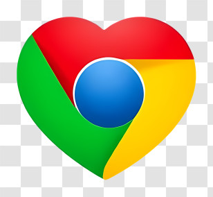 Love Google Logo - Chrome Heart Logo For Internet Browsing Transparent PNG