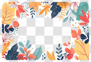 Autumn Background - Autumn Foliage Art Frame Transparent PNG