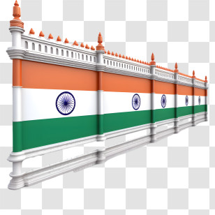 Tiranga Border - Indian Flag Illustrative Background Design Transparent PNG
