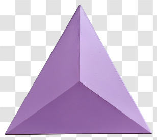 Wooden Art - Purple Geometric Pyramid Design Transparent PNG